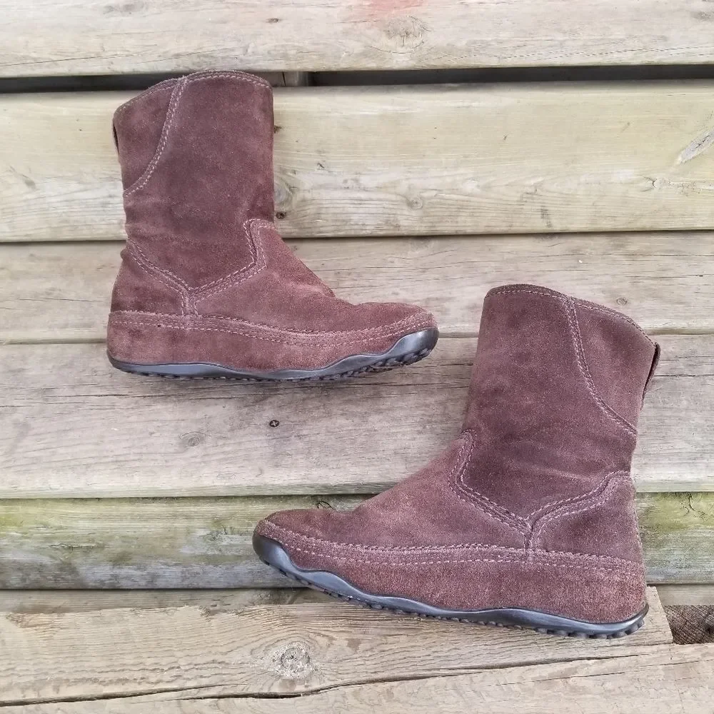FitFlop Superboot‎ Chocolate Brown Suede Leather Buckle Wobbleboard Winter Boots